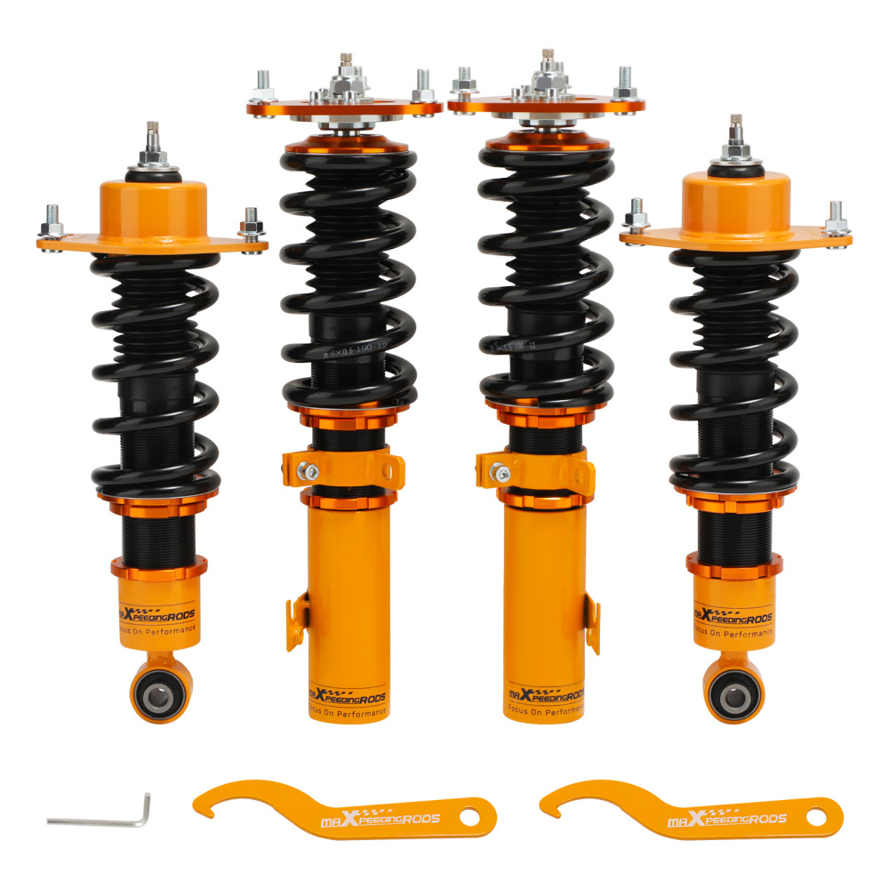 Coilover Kits compatible for Toyota Celica 2000-2006 Adj Damper Shock Struts with Top Hats lowering kit