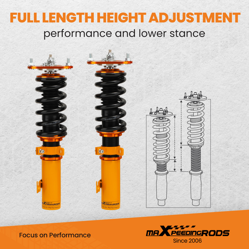 Coilovers Suspension Kits compatible for Toyota Celica 2000-06 Adj Damper w/ Camber Plates Lowering Kit