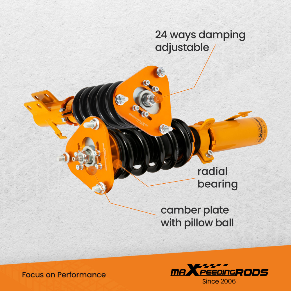 Coilovers Suspension Kits compatible for Toyota Celica 2000-06 Adj Damper w/ Camber Plates Lowering Kit