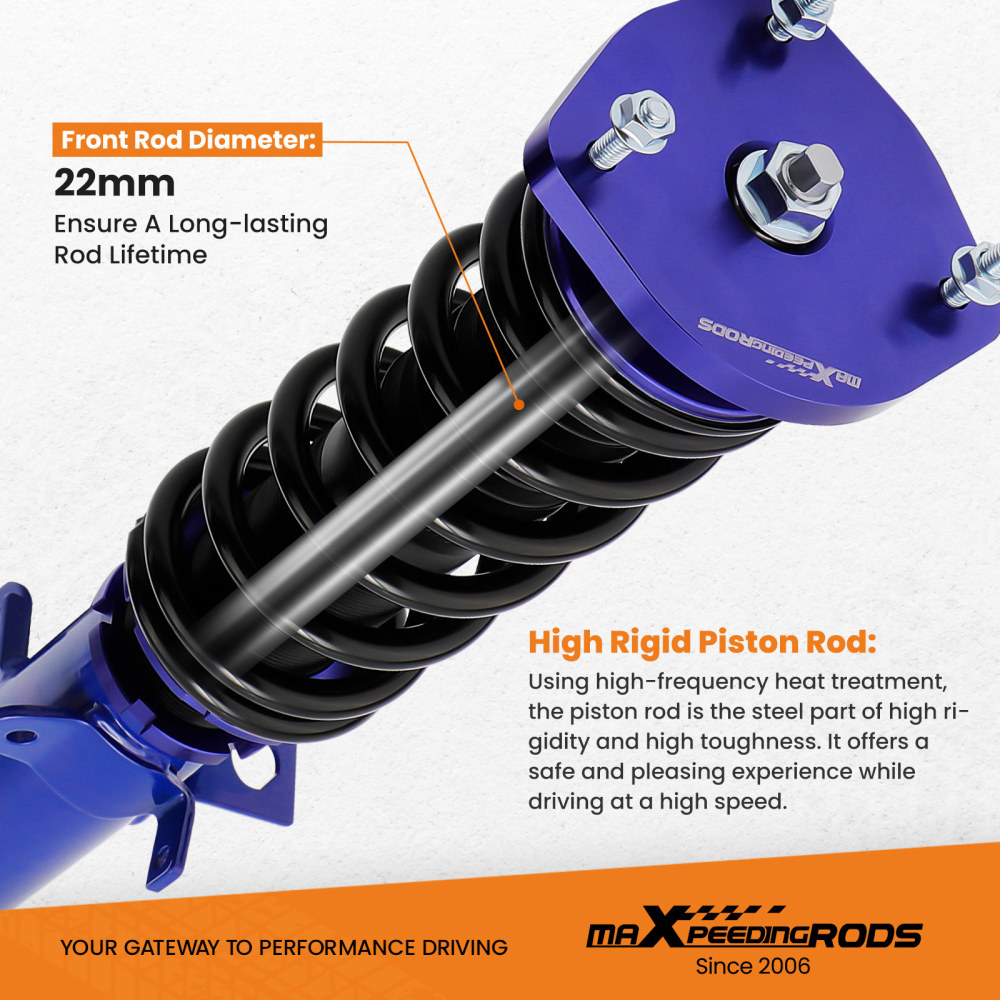 Coilovers Coil Spring Kit compatible for Toyota Corolla 88-99 E90 E100 Adj Height Shocks lowering kit