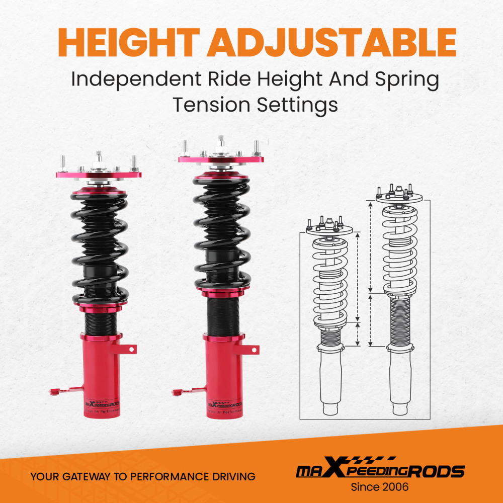 Adjustable Damper Coilovers compatible for Toyota Corolla 88-99 E90 E100 E110 AE92-AE111 lowering kit