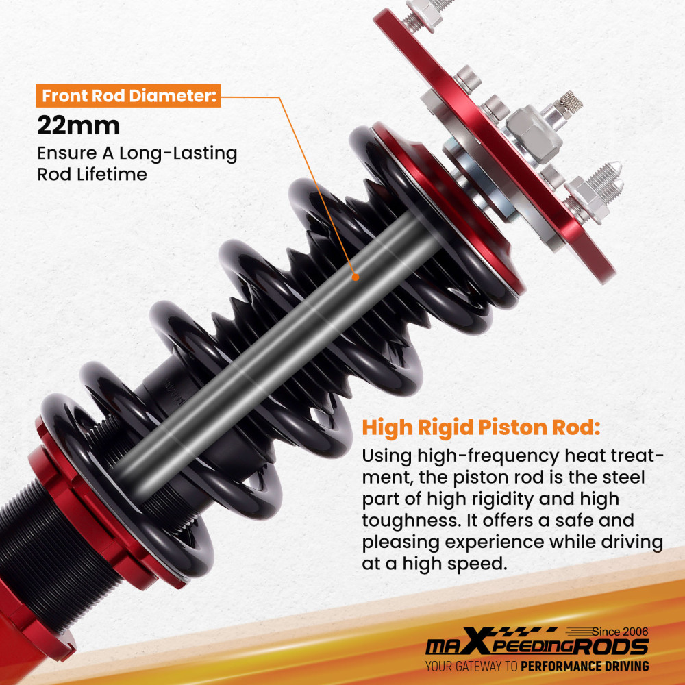 Compatible for Toyota Corolla 88-99 E90 E100 E110 AE92-AE111 Adjustable Damper Coilovers Lowering Kit