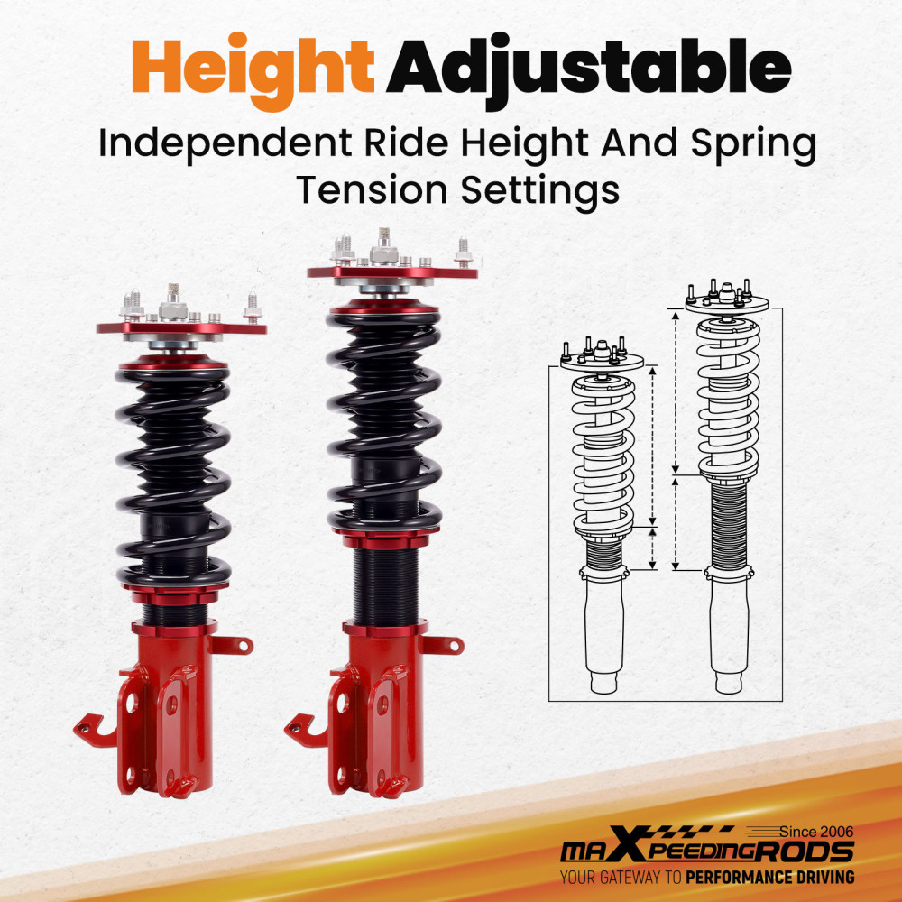 Compatible for Toyota Corolla 88-99 E90 E100 E110 AE92-AE111 Adjustable Damper Coilovers Lowering Kit