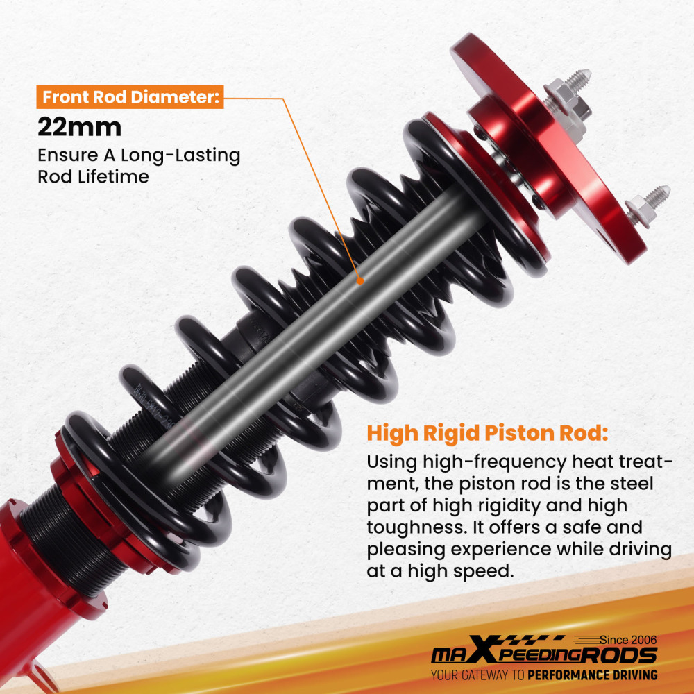 4x Sospensione Kit Ammortizzatori Coilover compatibile per Toyota Corolla E90 E10 E11 87-00 Lowering Kit