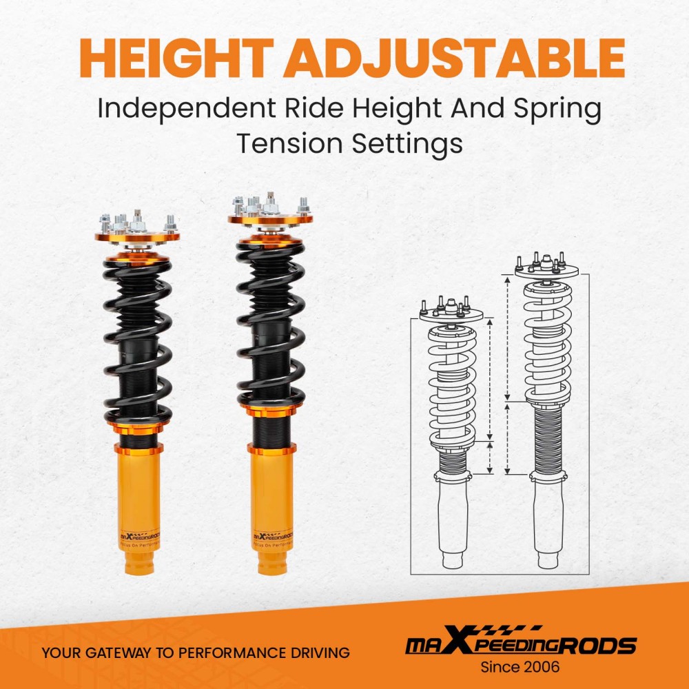 MaXpeedingrods Adj. Damper Coilovers Suspension compatible for Acura TSX 2.4L 3.0L 2004-08
