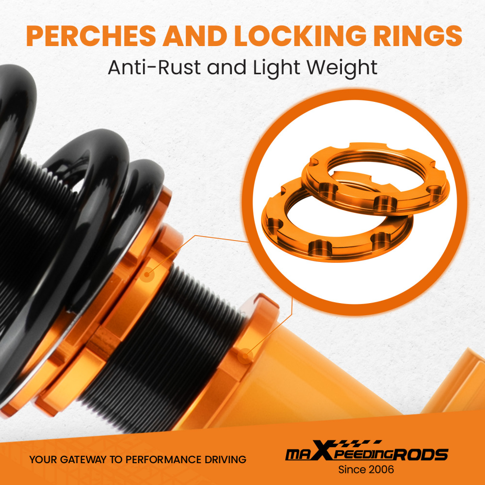 MaXpeedingrods Adj. Damper Adjustable Coilovers Kit compatible for Hyundai Veloster 12-18 lowering kit