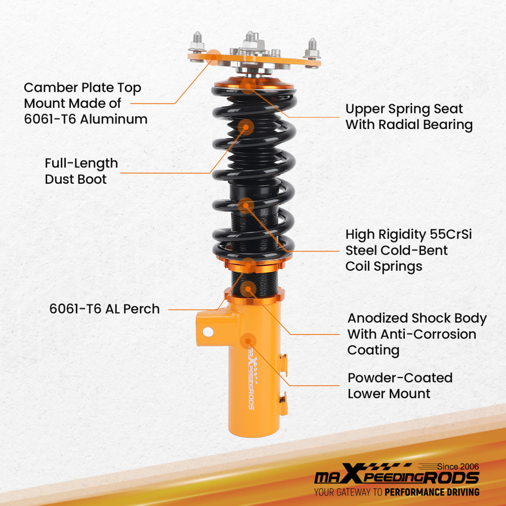 Compatible for Hyundai Veloster 13 14 15 Coilovers Kits Shock Absorbers Lowering Kit