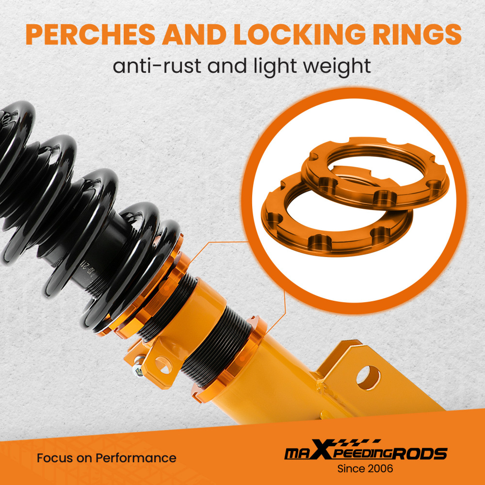 Coilovers Kit compatible for Hyundai Veloster 2012-2018 1.6L Adj. Height Shock Absorbers lowering kit