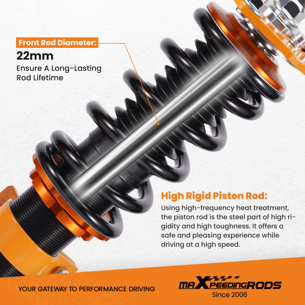 Coilovers Kit compatible for Hyundai Veloster 2013-2015 1.6L Adj. Height Shock Absorbers lowering kit