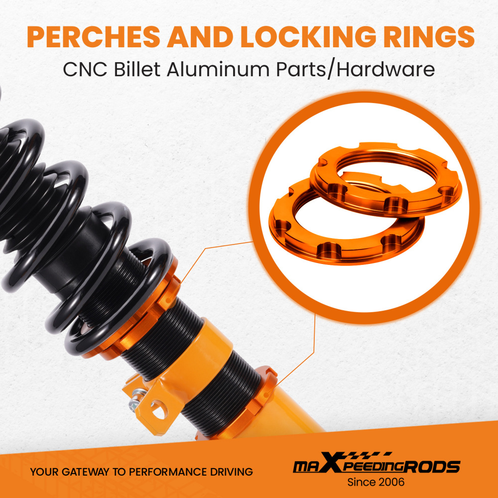 Coilovers Kit compatible for Hyundai Veloster 2013-2015 1.6L Adj. Height Shock Absorbers lowering kit