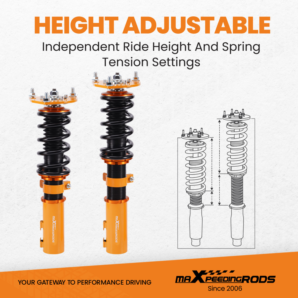 Coilovers Kit compatible for Hyundai Veloster 2013-2015 1.6L Adj. Height Shock Absorbers lowering kit