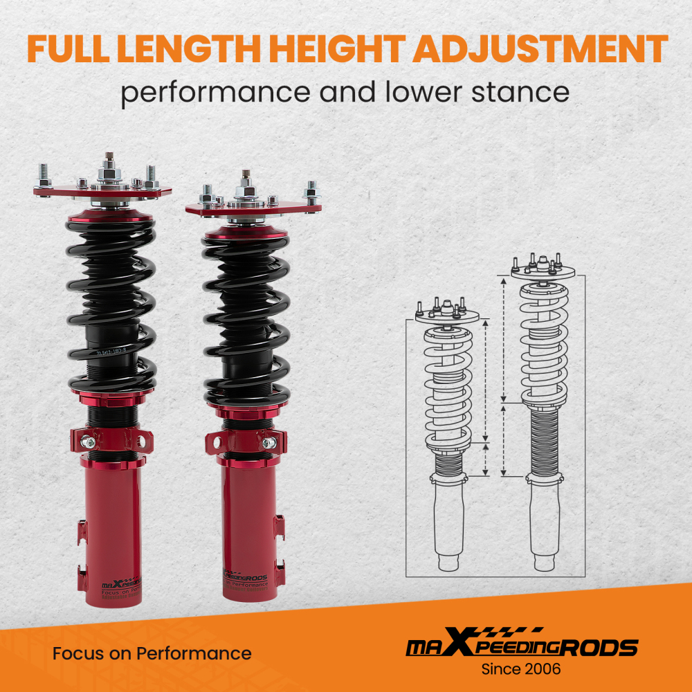 Coilovers Kit compatible for Hyundai Veloster 2013-2015 Adjustable Damper CoilsStruts