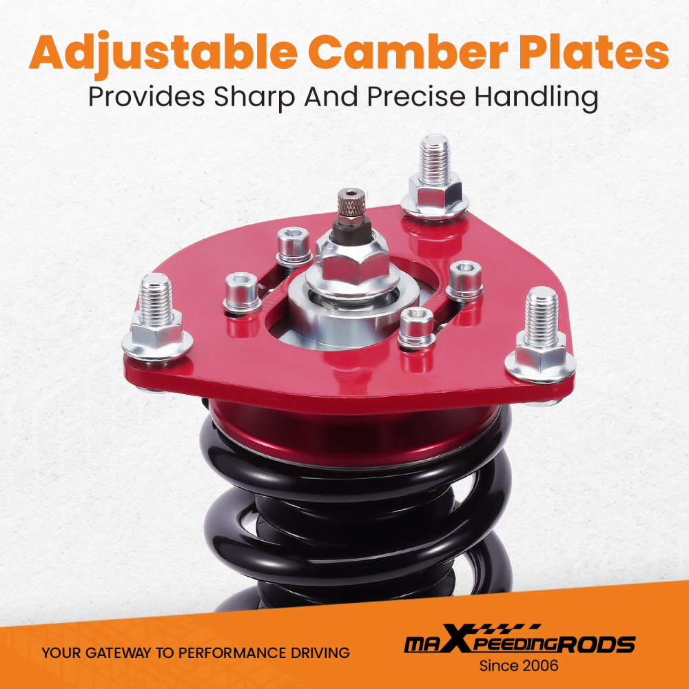 4pcs Amortisseur combinés filetéset Hauteur Réglable compatible pour Hyundai Veloster 2013-2015 1.6Lkit d'abaissement