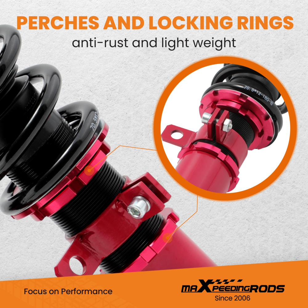 Full Coilovers Suspension Kit compatible for Hyundai Veloster 2012-18 Adj. Height lowering kit