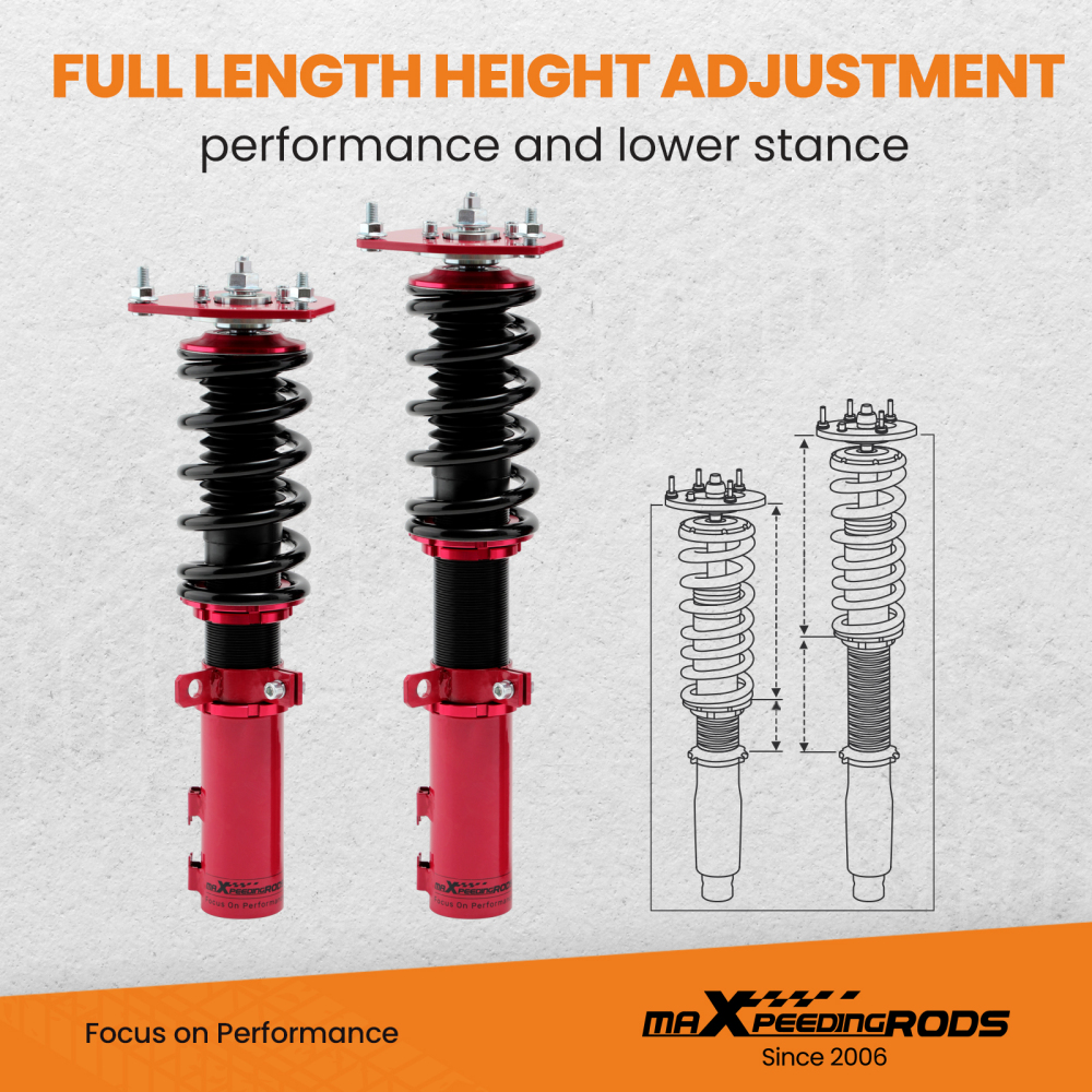 Full Coilovers Suspension Kit compatible for Hyundai Veloster 2012-18 Adj. Height lowering kit