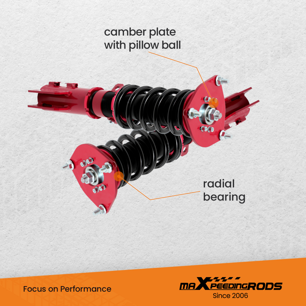 Full Coilovers Suspension Kit compatible for Hyundai Veloster 2012-18 Adj. Height lowering kit