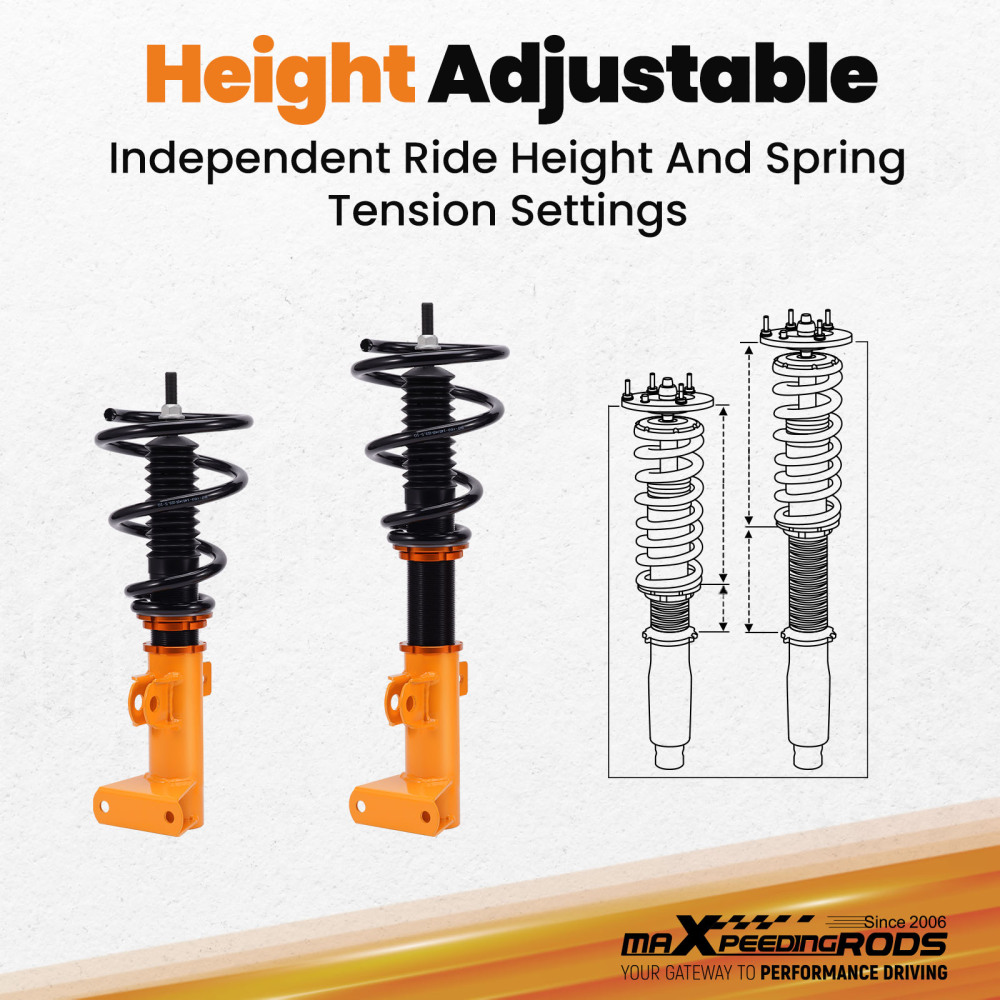 Compatible for Mercedes Benz W203 C280 2001 - 2007 Coilovers Suspension Kit Lowering Kit