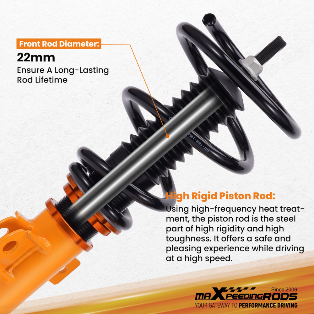 Coilover Suspension Struts compatible for Mercedes C-Class (W203) RWD 01-07 C230 C240 C280