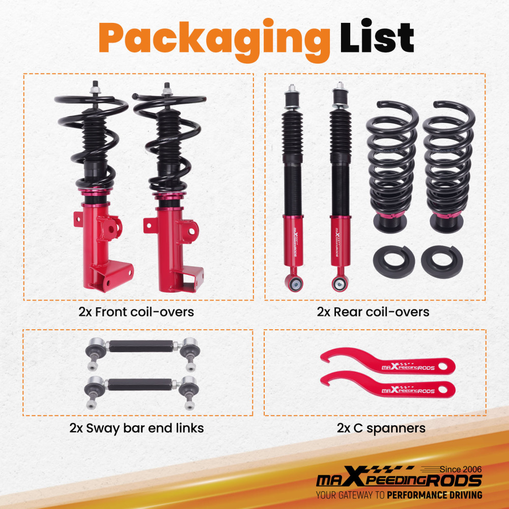 Coilover Suspension Kit compatible for Mercedes Benz C-class W203 RWD 01-07