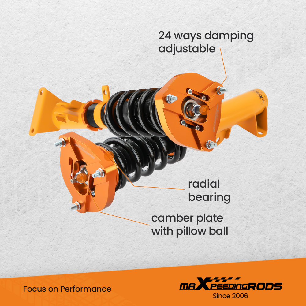 Maxpeedingrods Adjustable Coilovers Struts compatible for Mercedes W204 C300 C250 RWD 08-14