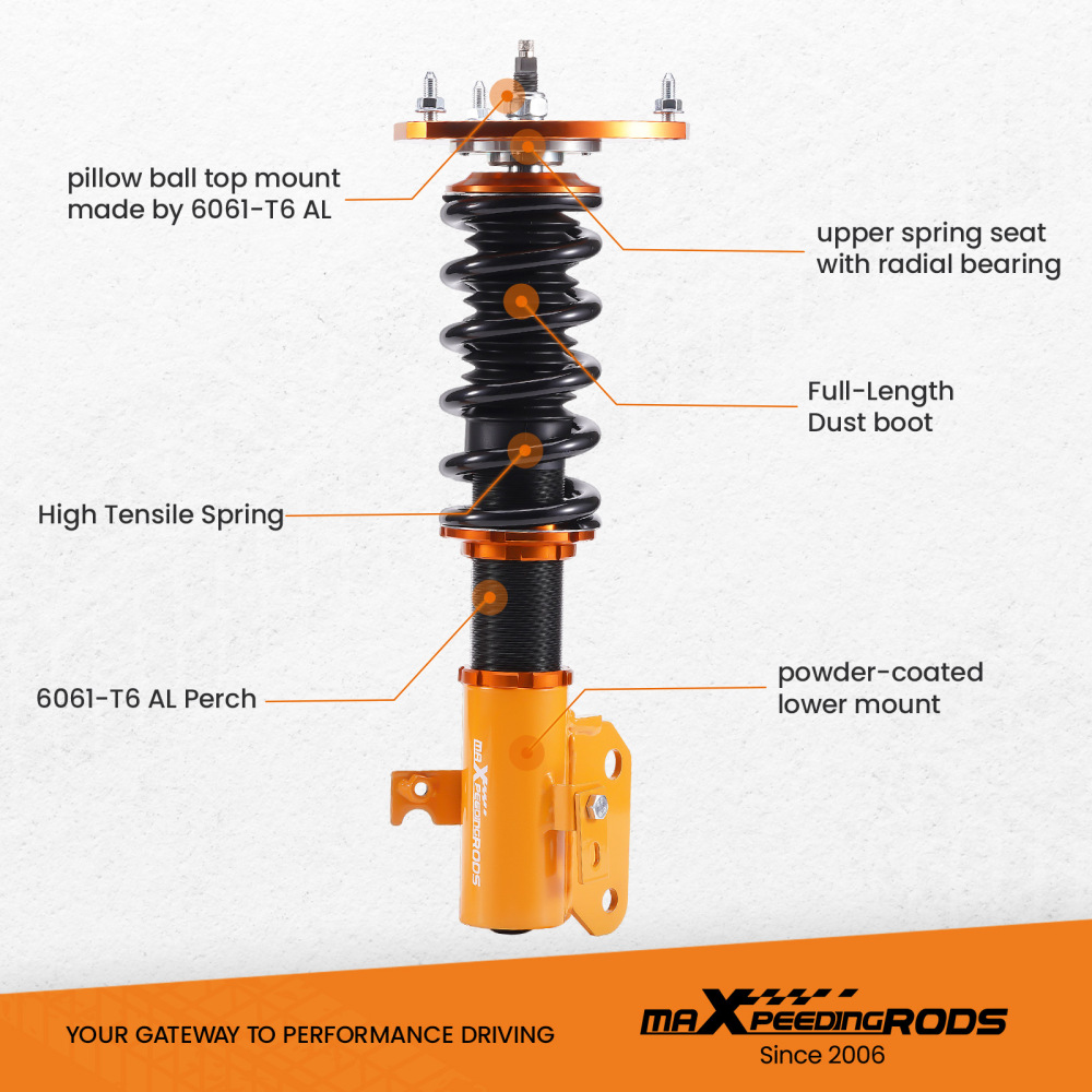 Coilovers Suspension Kit compatible for Subaru WRXSTI Sedan 2015-2021 (VA) 2.0 2.5