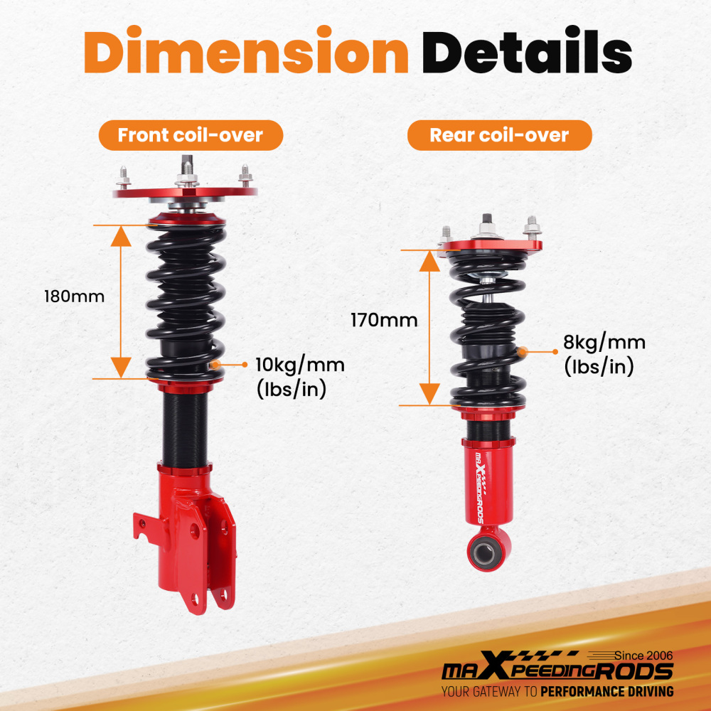 Coilovers Suspension Kit compatible for Subaru WRX VA 2015-2018STi 2.5 AWD