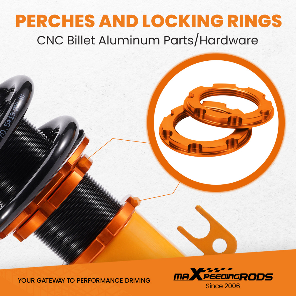 Coilovers Kits Compatible for Scion XB 2004-2006 Adj. Damper Shock Absorbers Struts compatible for Toyota Echo 2000-2005 lowering kit