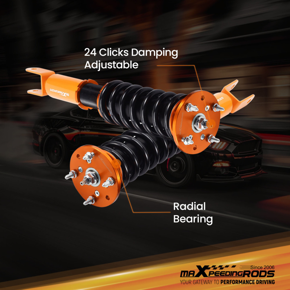 MaXpeedingrods 24 Level Adjustable Coilovers Lowering Kit compatible for Jaguar XF 2007-15