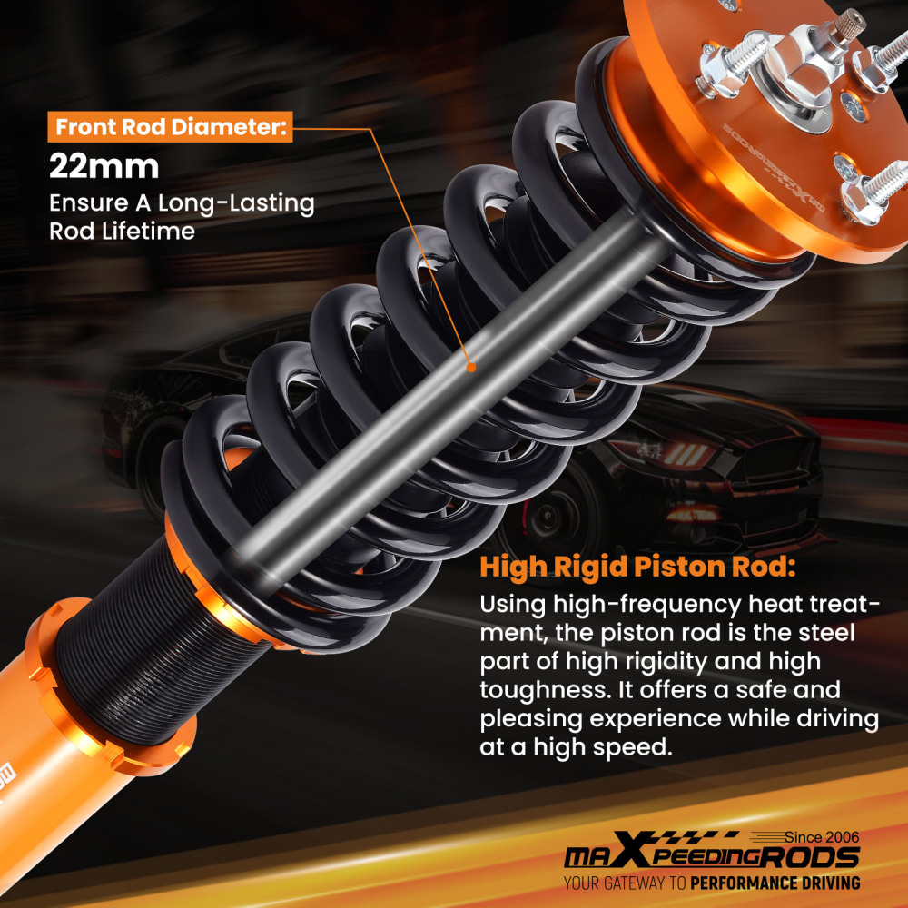 MaXpeedingrods Adjustable Coilovers Lowering Kit compatible for Jaguar XF 09-15 Front Fork
