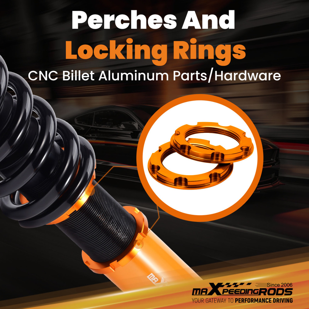 MaXpeedingrods Adjustable Coilovers Lowering Kit compatible for Jaguar XF 09-15 Front Fork