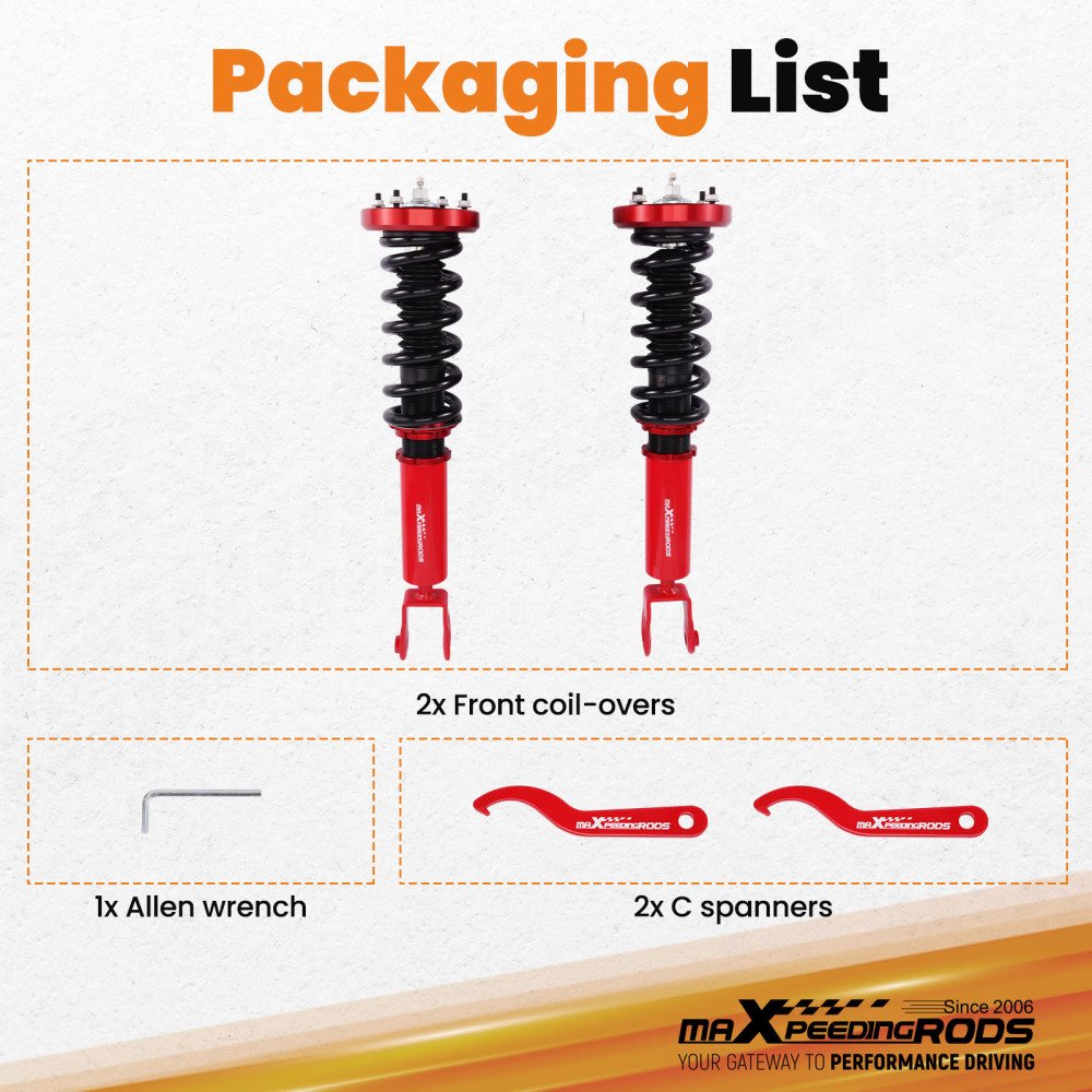 Performance Front Coilovers compatible for Jaguar XJ X350,X358 2003-2009