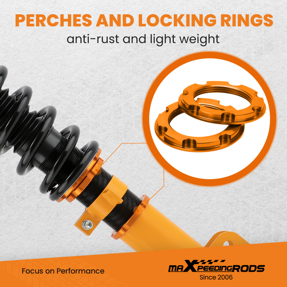 Coilovers Shock Strut Kit compatible for Toyota Yaris 13-17 24 Levels Adj Damper Suspension