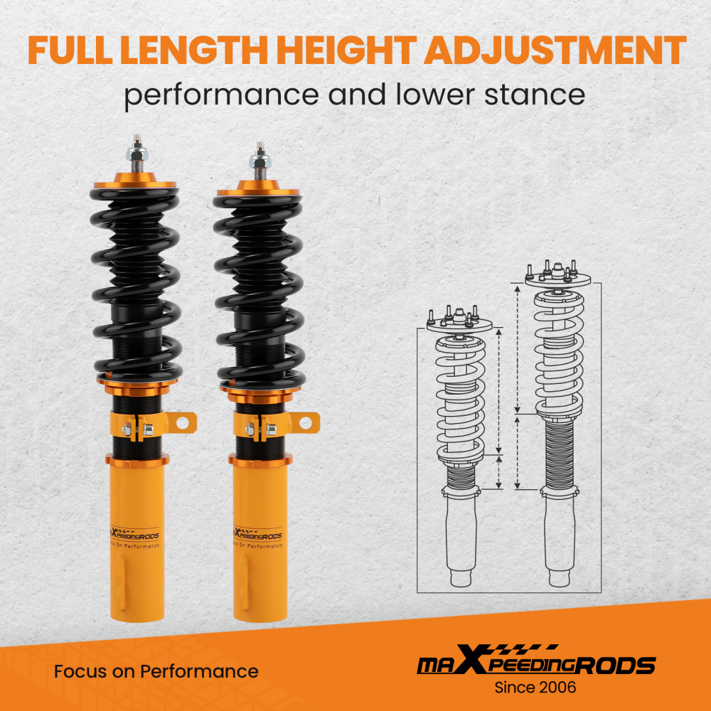Coilovers Shock Strut Kit compatible for Toyota Yaris 13-17 24 Levels Adj Damper Suspension