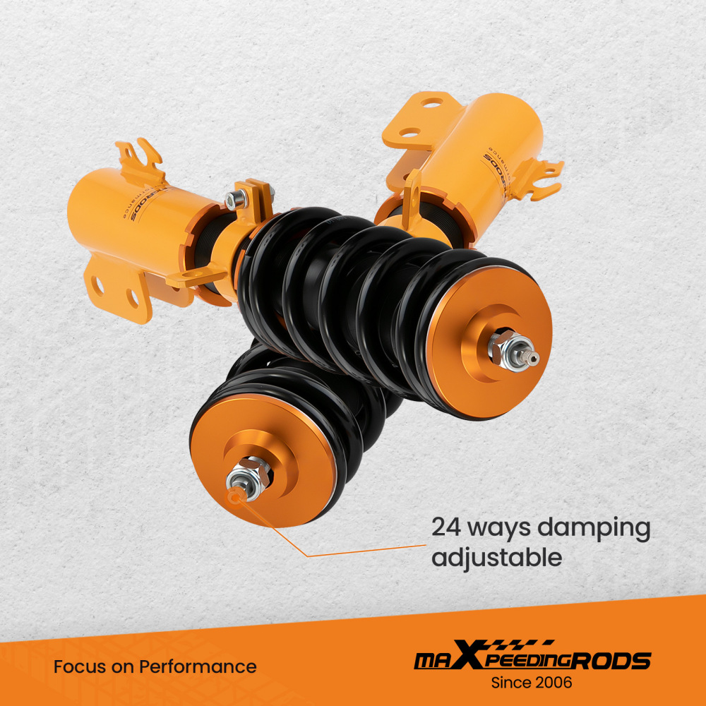 Coilovers Shock Strut Kit compatible for Toyota Yaris 13-17 24 Levels Adj Damper Suspension