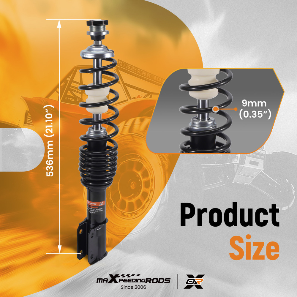 2x Front Gas Shock Strut Absorbers compatible for Can-Am Outlander 500 Max 500 2007-2009