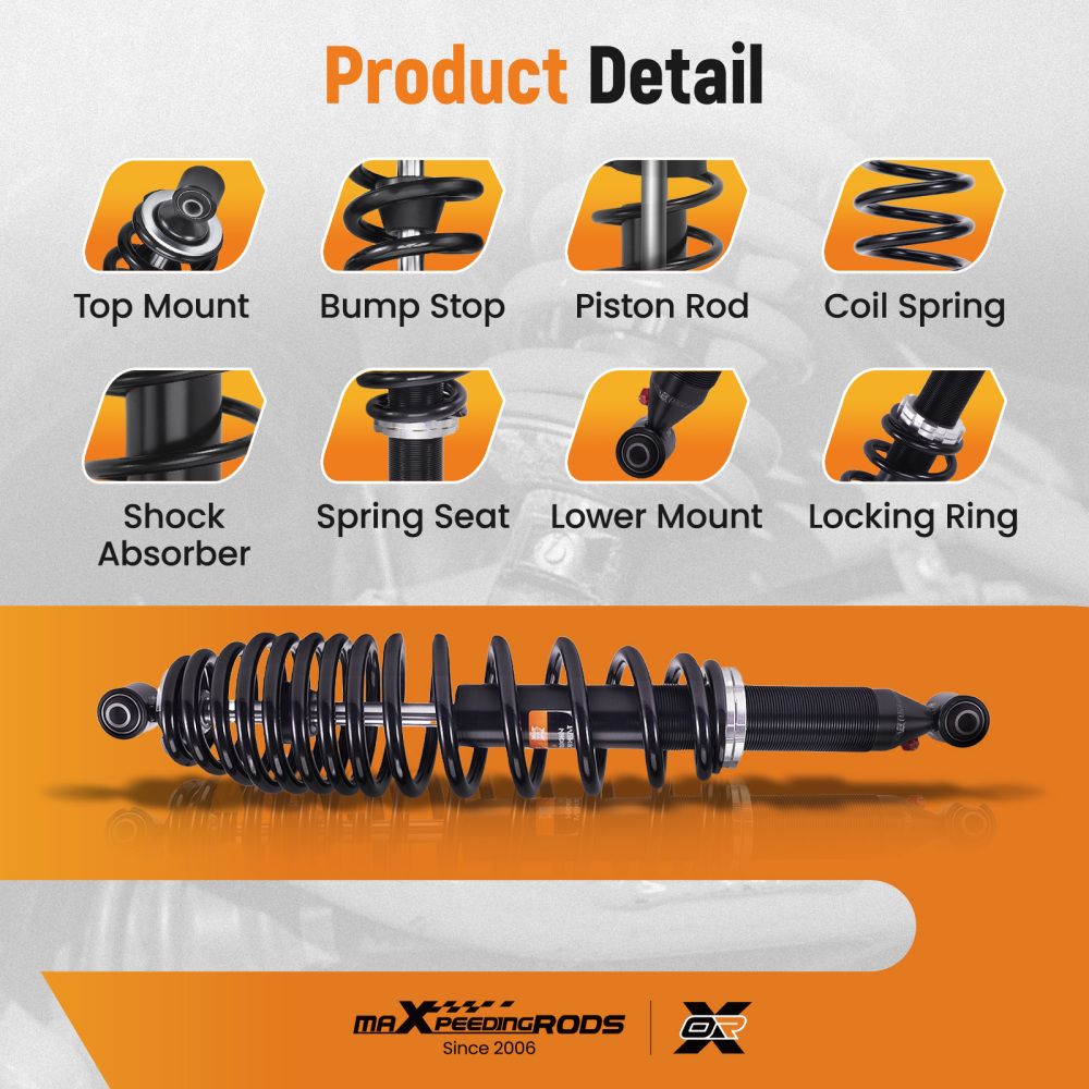 2pcs Front Shocks Strut Absorber Kit compatible for Can-Am Outlander 650 2010-2012