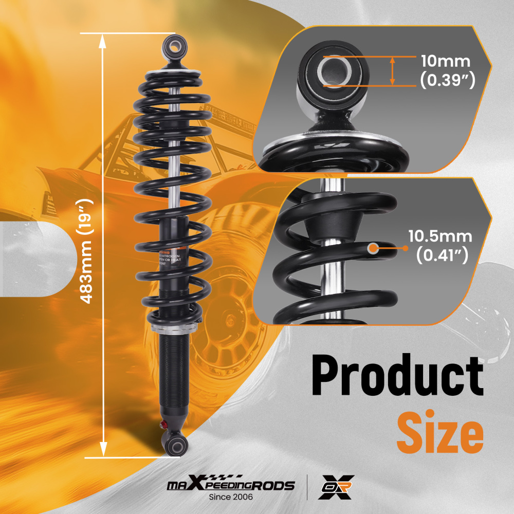 2pcs Rear Shocks Strut Absorber Kit compatible for Can-Am Outlander 650 2010-2012