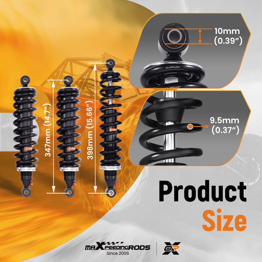 3x Rear/Front Shocks Strut Absorber Kit compatible for Honda Rancher 350 2000-2006