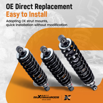 3x Rear/Front Shocks Strut Absorber Kit compatible for Honda Rancher 350 2000-2006