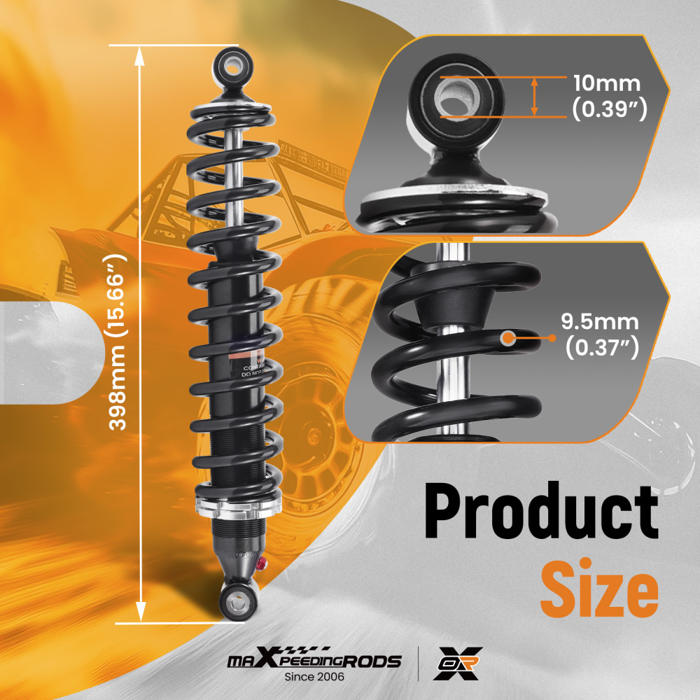 Rear Shock Strut Absorber Kit compatible for Honda Rancher 350 2004-2006 TRX350TE TRX350TM