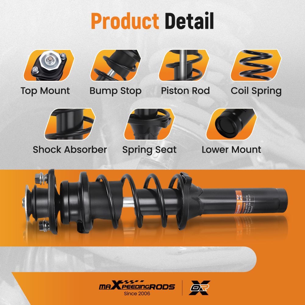 2x Front Shocks Strut Absorber Kit compatible for Kawasaki Mule 2010 2020 1990-1992