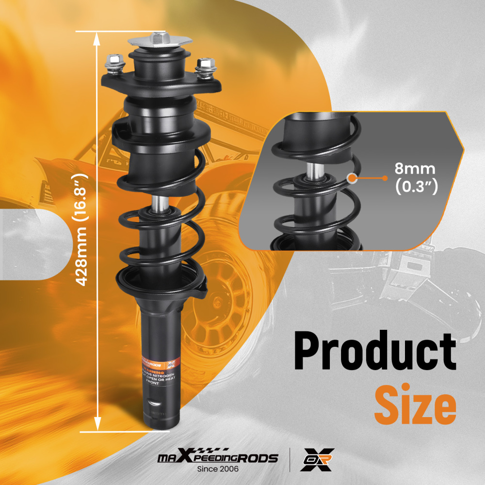 2x Front Shocks Strut Absorber Kit compatible for Kawasaki Mule 2010 2020 1990-1992