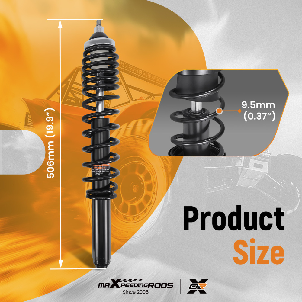 2pcs Front Shocks compatible for Polaris Ranger 400 2011-2014 500 2011-2022 7043666 7044149