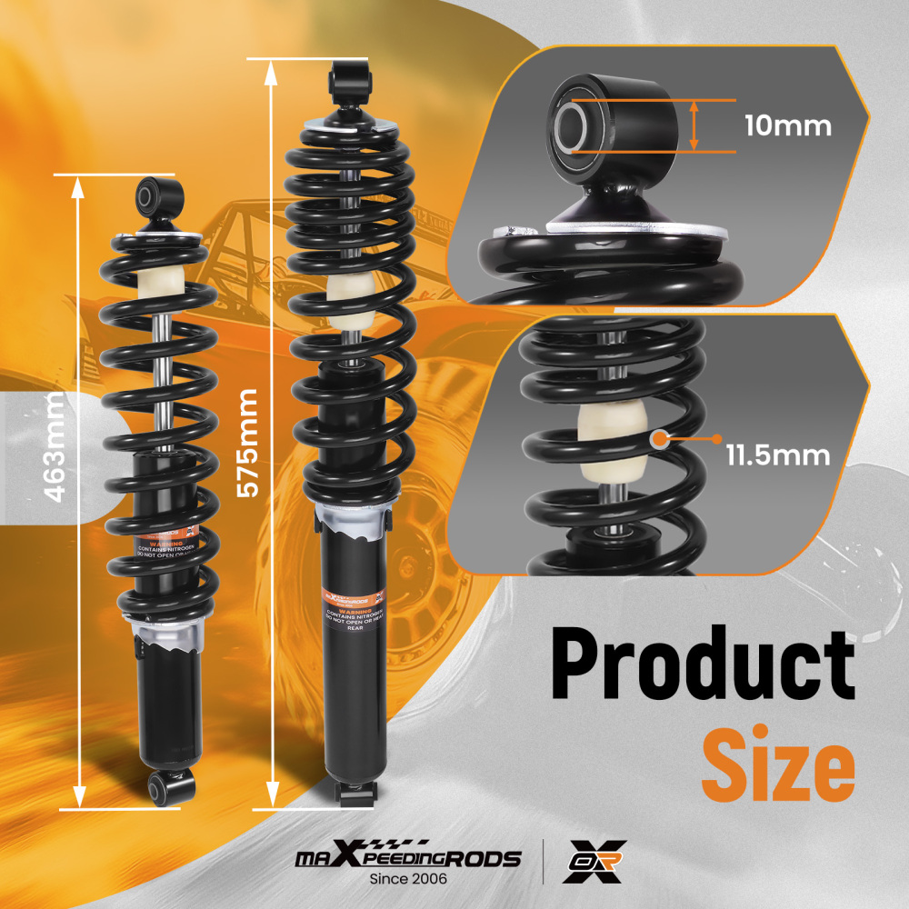 Full Set of Gas Shocks compatible for Polaris Ranger XP 900 2013-2019 XP 570 2015-2016