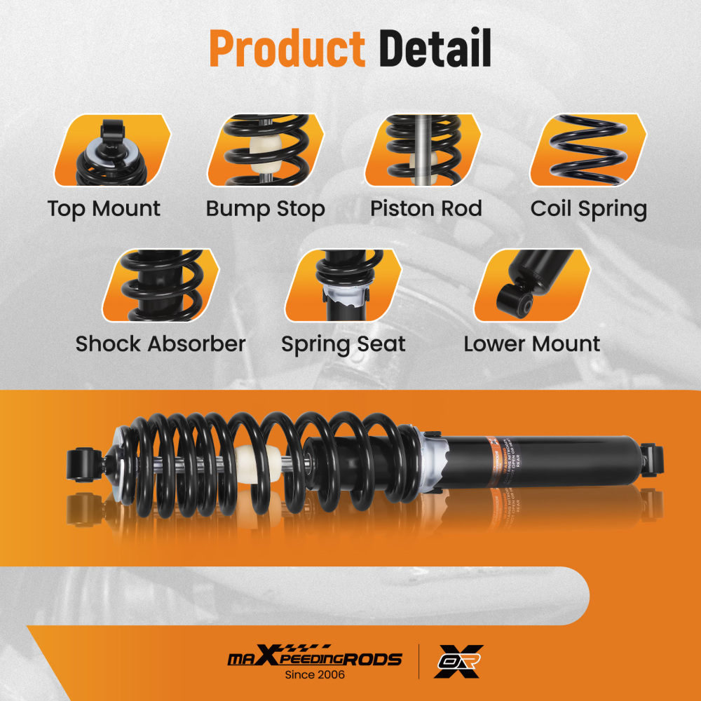 Full Set of Gas Shocks compatible for Polaris Ranger XP 900 2013-2019 XP 570 2015-2016