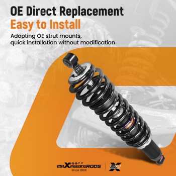 2x Rear Shocks Strut Absorber Kit compatible for Polaris RZR 570 2012-2022 EPS LE EPS EFI