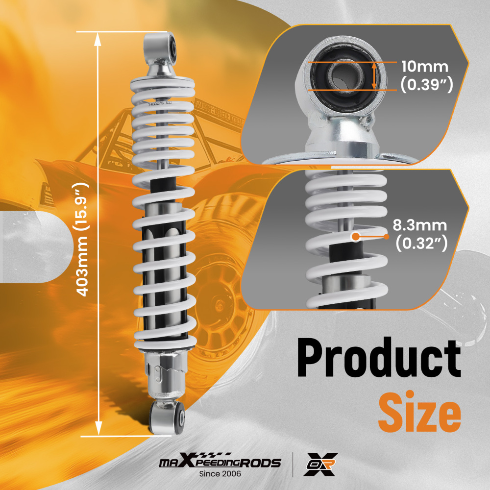 2pcs Front Shocks Strut Absorber Kit for 1987-2006 compatible for Yamaha BANSHEE 350（YFZ350）