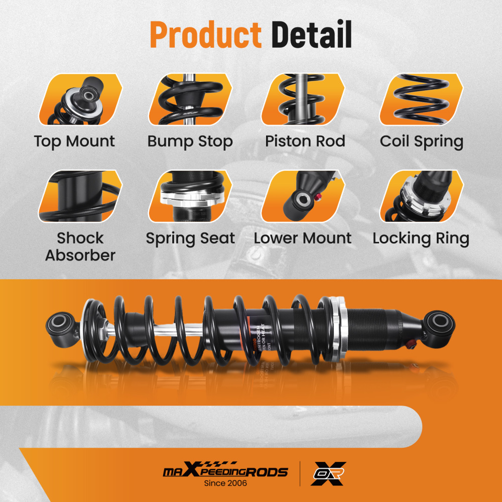 Set of Shocks compatible for YAMAHA Grizzly 660 4x4 2002-2008 YFM660F 5KM-22210-20-00