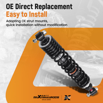 2x Front Shocks Strut Absorber Kit compatible for Yamaha Raptor 660 2001-2005 YFM660R