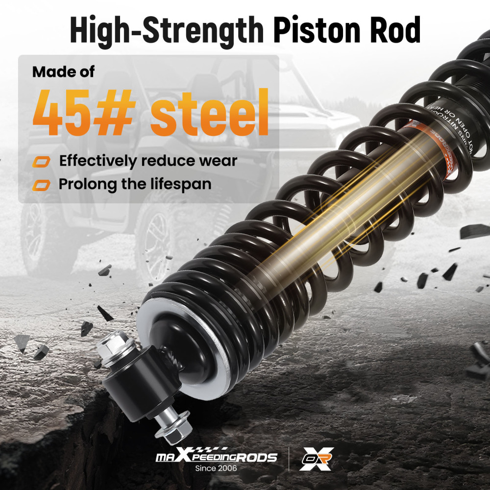 2x Front Shocks Strut Absorber Kit compatible for Yamaha Raptor 660 2001-2005 YFM660R